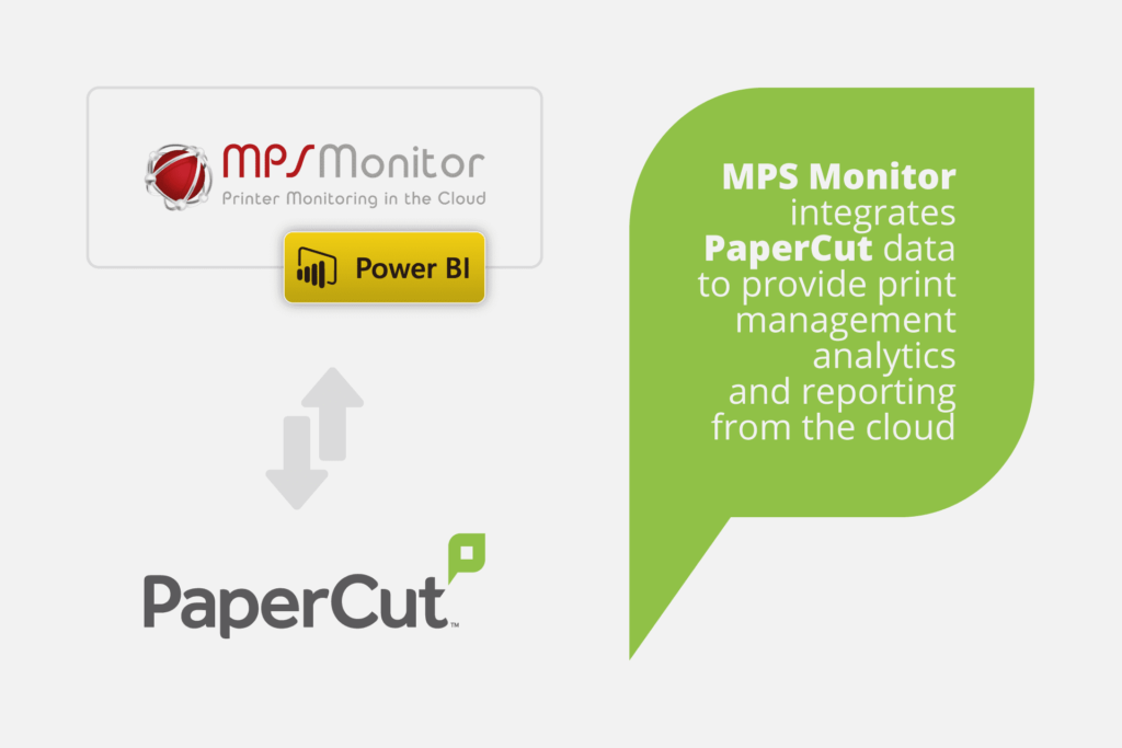 MPS Monitor incorpora los datos de PaperCut para suministrar análisis en la gestión de impresión e informes desde el cloud