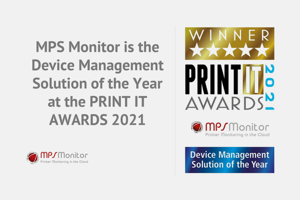 MPS Monitor ganó la categoría “Device Management Solution of the Year” durante la premiación Print IT Awards 2021