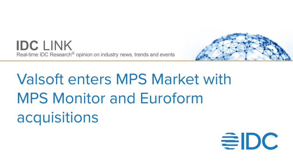 Valsoft entra en el mercado de los MPS con la adquisición de MPS Monitor y Euroform